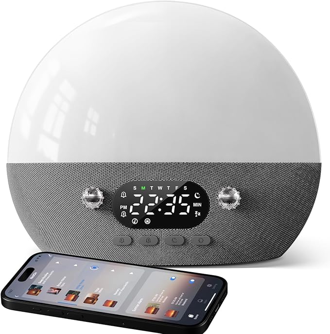 Dekala RestOnn Sunrise Alarm Clock Sunset Sound Machine 7-Day Programmable Loud by Dekala