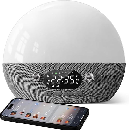 Dekala RestOnn Sunrise Alarm Clock Sunset Sound Machine 7-Day Programmable Loud by Dekala