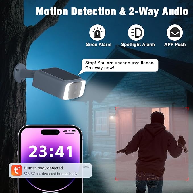 4G LTE Cellular Solar Security Camera Outdoor, 365 Days Free Unlimited Data - Image 5