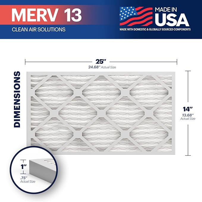 BNX TruFilter 14x25x1 Air Filter MERV 13 - Image 2