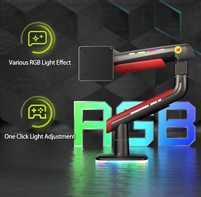 NB Gaming Monitor Arm or for 32 to 60 Inches Screen, Load up to 20 kg, VESA - Image 6