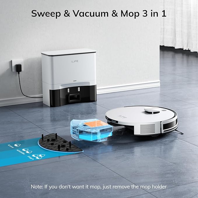ILIFE A30 Pro Robot Vacuum and Mop, Self Emptying Station - Image 6