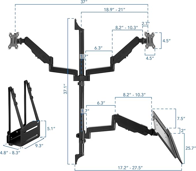 Mount-It! Wall Mount Workstation - Image 7