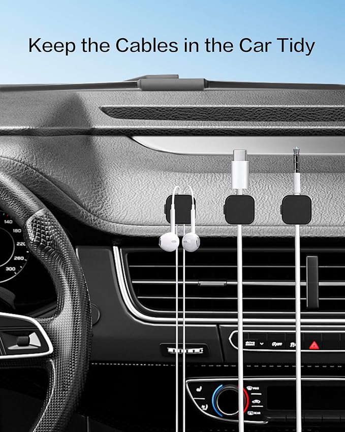 10 Pack Desk Cable Strong Adhesive Management Clips，Organize Phone Charging - Image 6