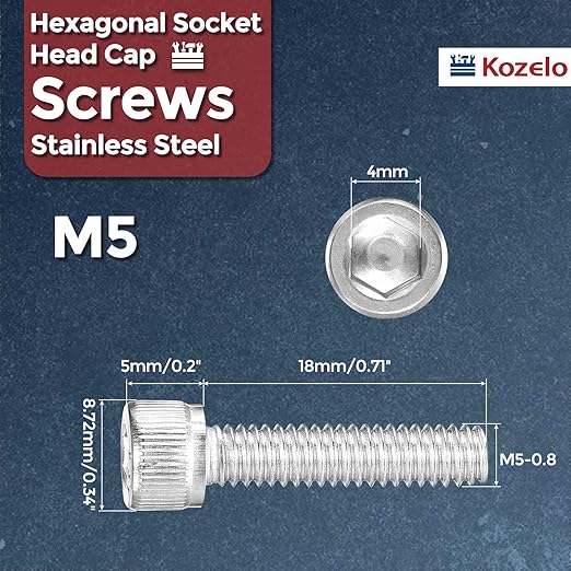 Kozelo 30pcs Socket Head Cap Screws - Image 2