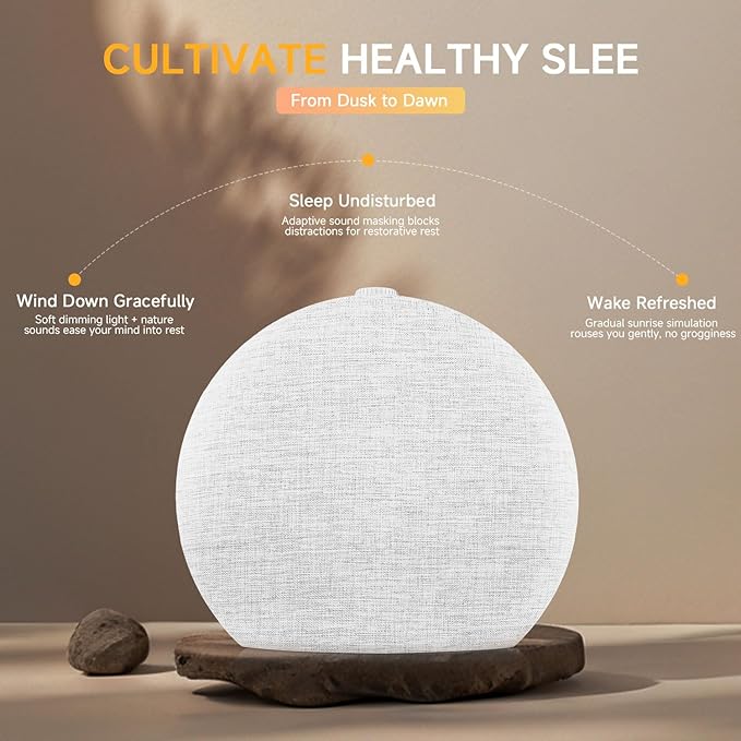 Geuuap Sunrise Alarm Clock White Noise Sound Machine - Image 6