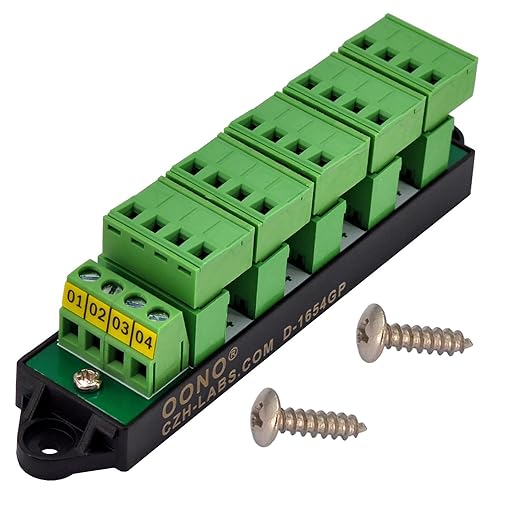 16Amp 300V 4x6 Position Pluggable Terminal Block Distribution Module. OONO by OONO