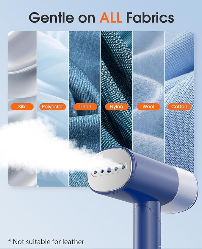 Handheld Steamer for Clothes, 1200W Foldable Travel Steamer, 20 Sec Preheat - Image 6