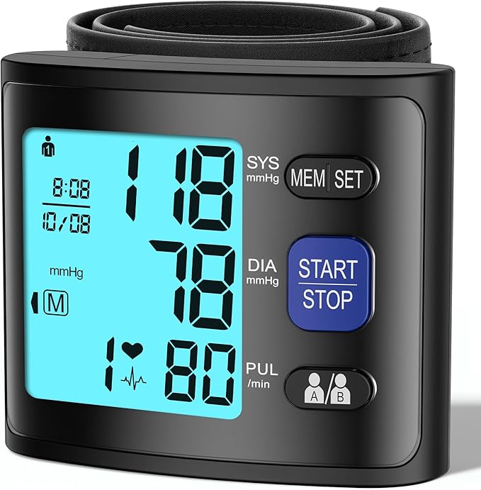 Blood Pressure Monitor Wrist Blood Pressure Cuff Automatic BP Machine by WISHYOUAGOODHEALTH