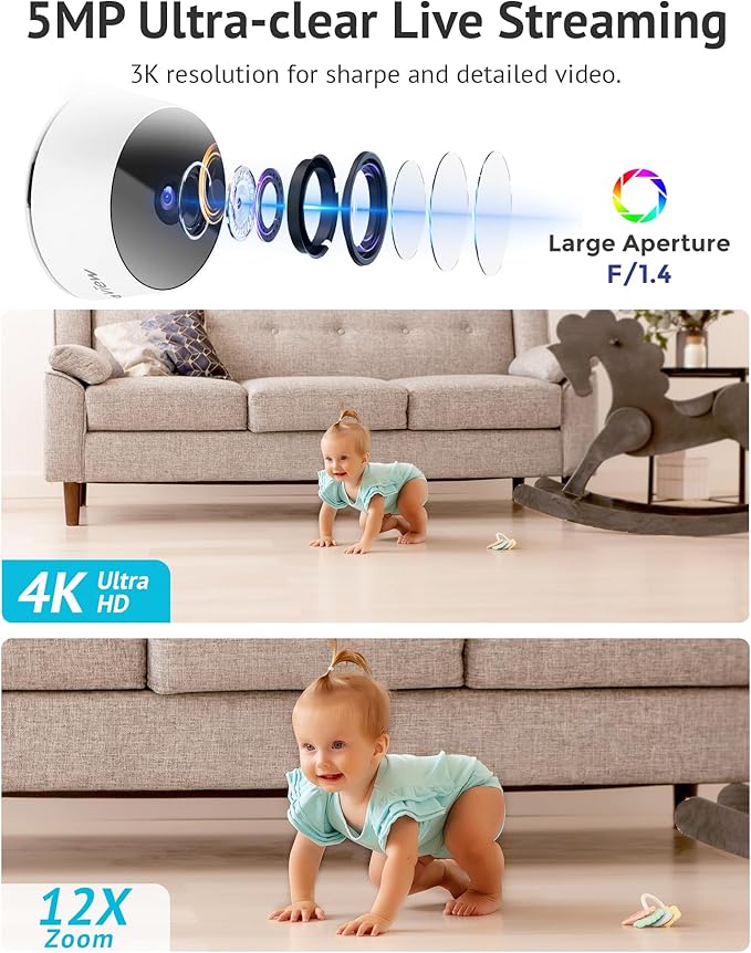 LaView 5MP 3K Cameras for Home Security Indoor, Home Security Camera for - Image 2