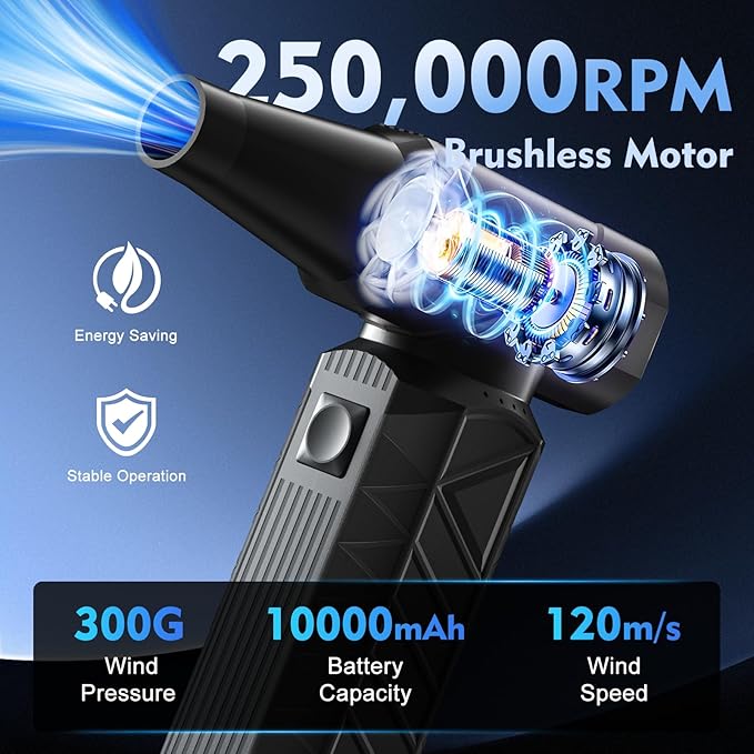 WHATOOK Compressed Air Duster: 180000RPM Air Blower - Image 2