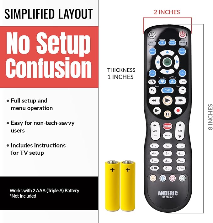 ANDERIC RRP265V5 Replacement Remote Control Compatible - Image 8