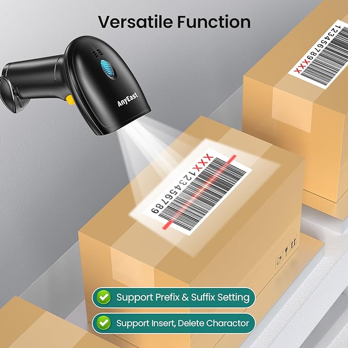 Anyeast Barcode Scanner with Stand: USB Wired Inventory 2D 1D QR Code Scanner - Image 7