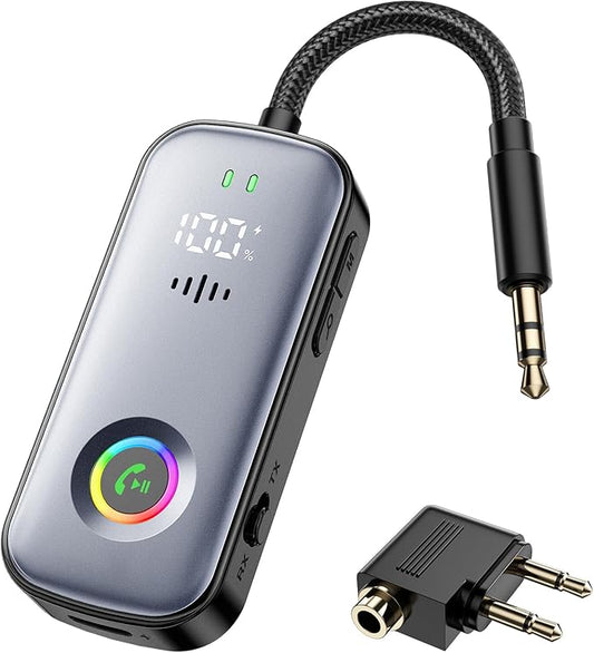 2025 Pro Bluetooth Receiver Transmitter, 2-in-1 Wireless Audio Adapter by Rylithon