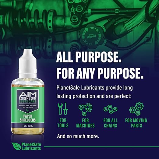 PlanetSafe Lubricants AiM Paper Shredder Oil/Lubricant - 1 oz - Reduces - Image 6