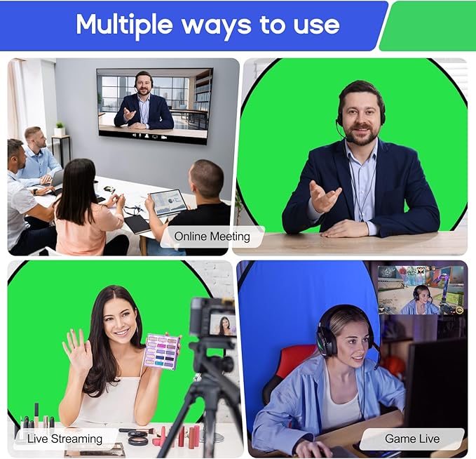 Portable Blue Green Screen Chair, 57 in Greenscreen Backdrop - Image 2