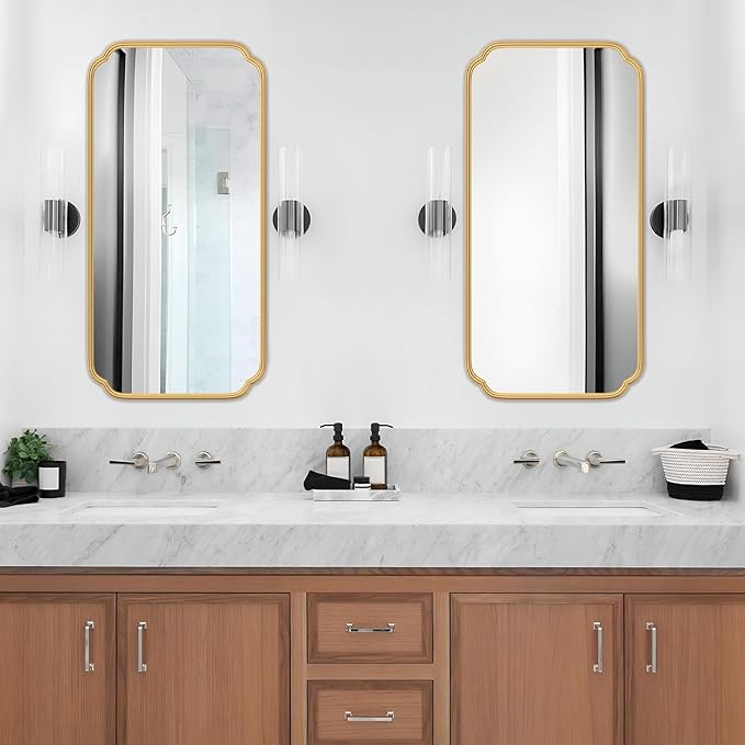 Gold Wall Mirror 48 x 24 Inch Bathroom Vanity Mirror - Image 2