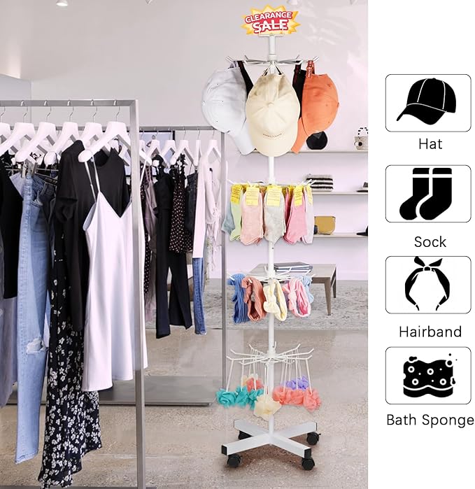 Exttlliy 5-Tier Metal Spinning Display Stand Rack - Image 6