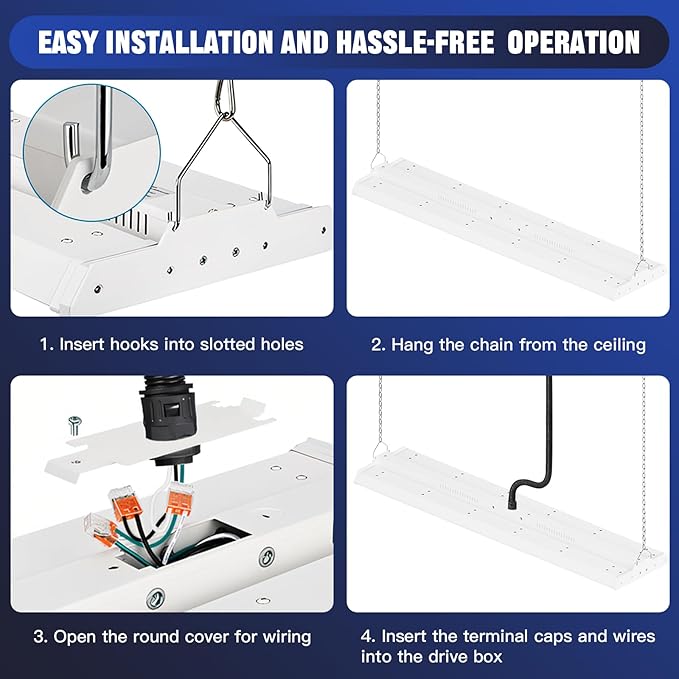 JTT LED Linear High Bay Light 300/240/200W, 3FT 45000LM Linear Shop Light - Image 6