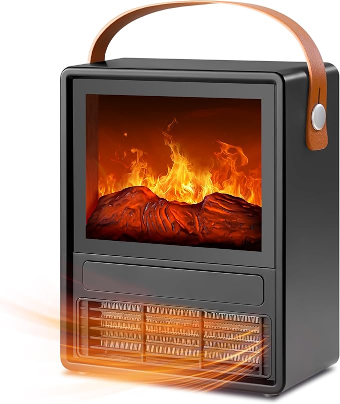 FLAME&SHADE Portable Electric Fireplace Heater by FLAMESHADE