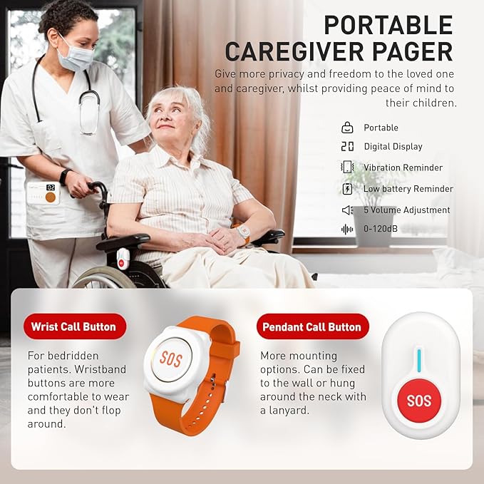 CallToU Wireless Caregiver Pager Portable Alarms - Image 6
