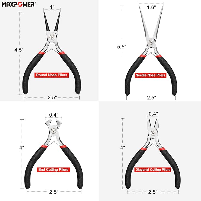 MAXPOWER Mini Jewelry Pliers Set - Image 2