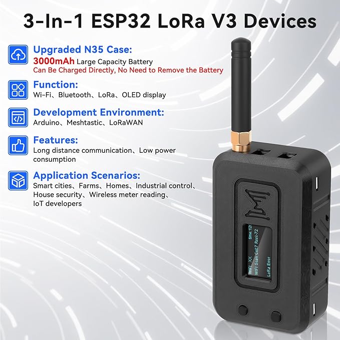 Meshnology 1 Set ESP32 LoRa V3 Module Board - Image 2