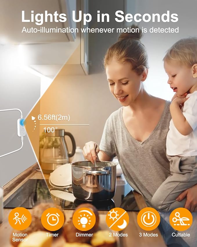 Feuymoent Motion Sensor LED Strip Light - Image 2
