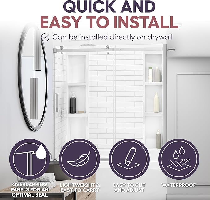 White Polystyrene Tub Wall Surround 32"x 60"x 58" - Image 6