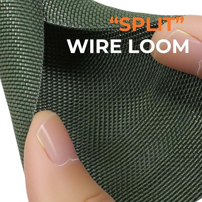 HOLED 3/16 inch Split Braided Cable Management Sleeve - Image 3