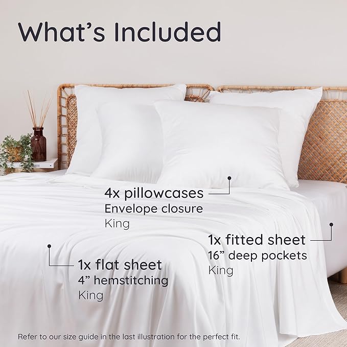 Bambaw King Size Cooling Sheets Set 6pcs - Image 2