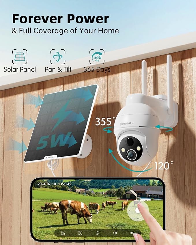 ZUMIMALL 4G LTE Cellular Security Camera, No WiFi Outdoor Camera Wireless - Image 3