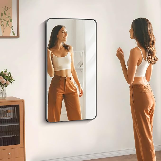 24" x 48"Bathroom Mirror, Matte Black Wall Mirror - Image 3