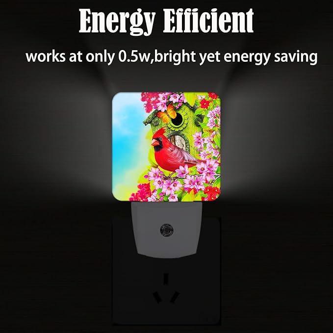 FSHVQKD Red Cardinal Night Light, Plug-in Night Lights - Image 4