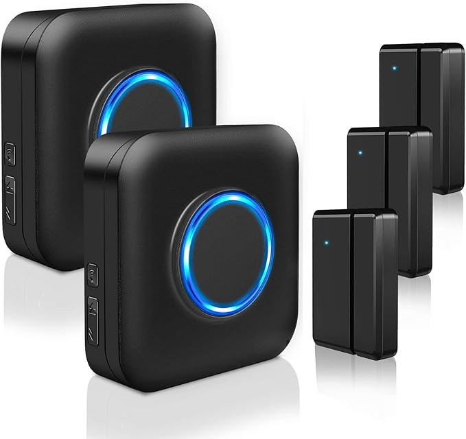 Door Chime Bistee Wireless Door Chimes When Door Open Entry Alarm 600FT Range by BISTEE