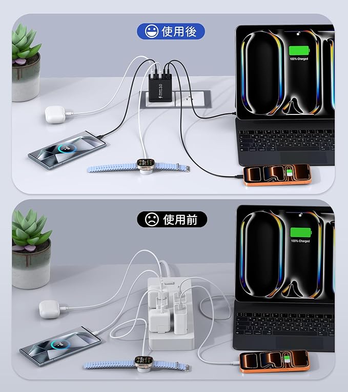 USB C Wall Charger, 60W USB C Charger Block 5-Port PD Fast Charging Blocks - Image 7
