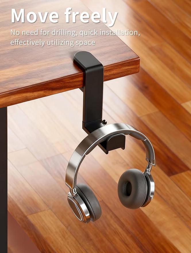 STEARBOR Headphone Hook，Under Desk Headphone Holder，PC Gaming Headset - Image 4