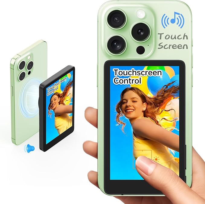 Vlog Selfie Monitor Screen for iPhone 16 and Below, Young Master Magnetic by BetheMasterofYourLife