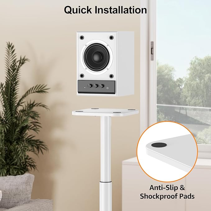 ELIVED Universal Speaker Stands Height Adjustable 28"-37.4", Bookshelf Speaker - Image 6