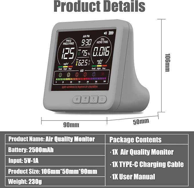 Professional Indoor Air Quality Monitor - Image 6