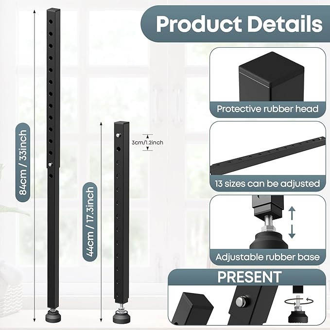 Gadgetzan Adjustable Window Security Bar, 17-33 Inch Sliding Door Security Bar - Image 2