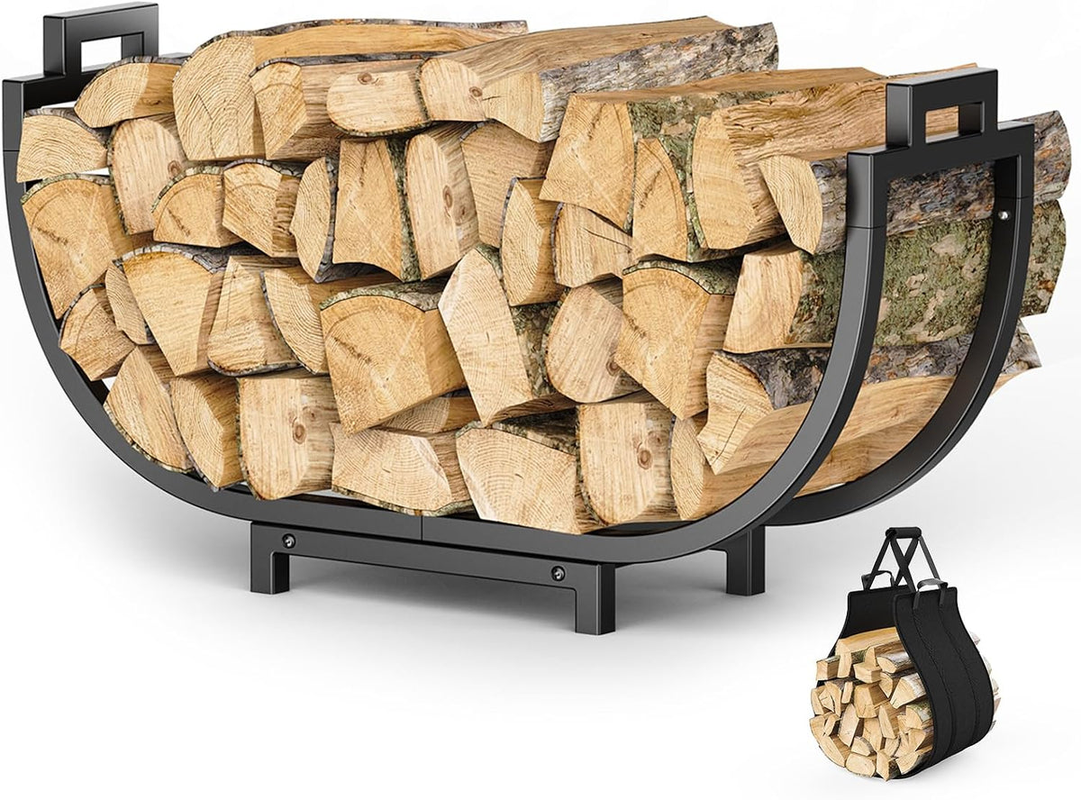 elbourn firewood rack, 24 inch indoor fireplace log, main product view