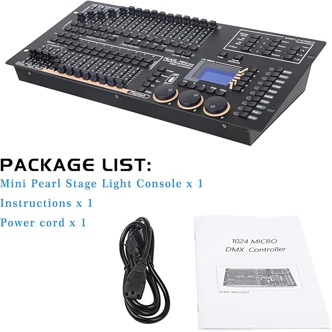Professional DMX512 Stage Lighting Controller, Mini Pearl Stage Light Console - Image 5
