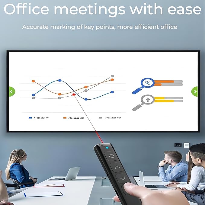 Wireless Presenter, 2.4GHz USB Control Presentation PPT PowerPoint Clicker - Image 4