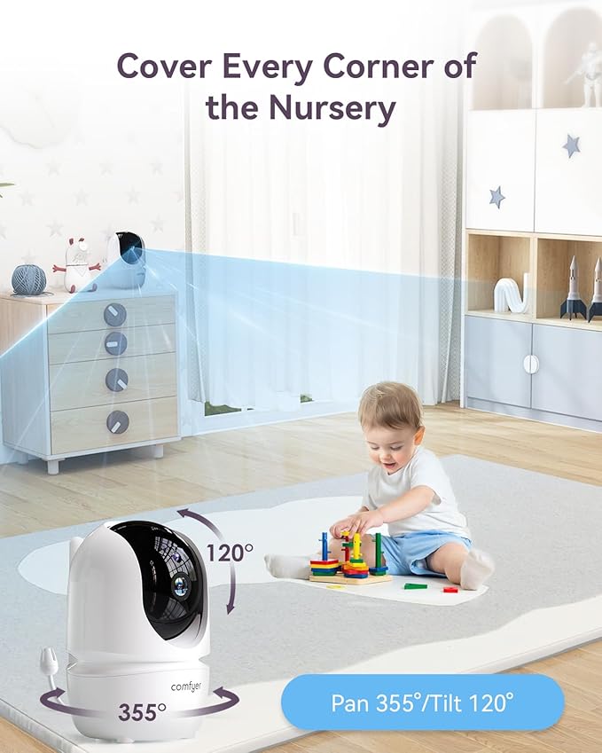 Comfyer 7" HD Split-Screen Baby Monitor - Image 6