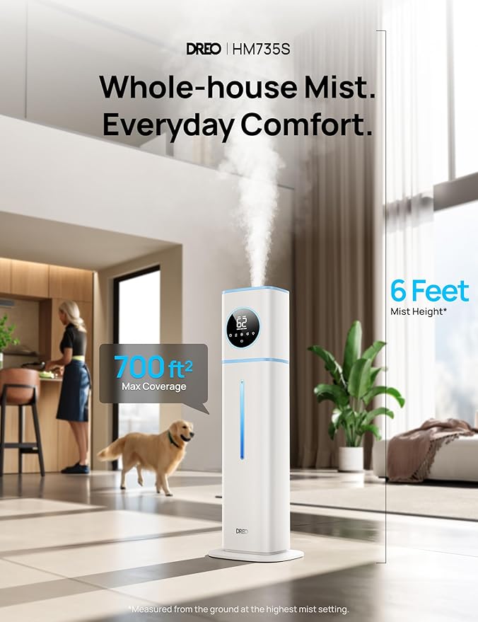 DREO HM735S 11L Smart Humidifier Large Room 700 ft², 100H Cool Mist Air - Image 2
