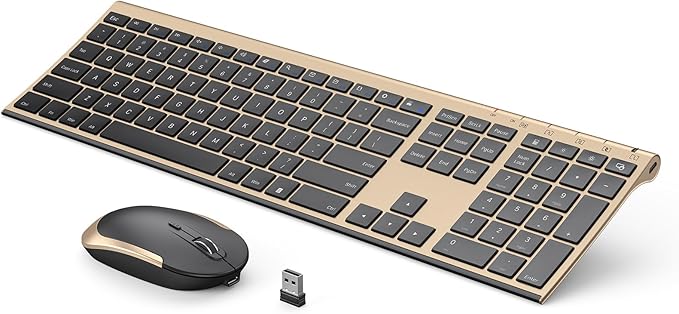 Wireless Keyboard and Mouse, Vssoplor 2.4GHz Rechargeable Compact Quiet by VssoPlorWirelesskeyboardMouse