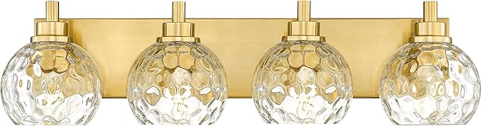 METWET Bathroom Light Fixtures Over Mirror, 4-Light Modern Sconces Wall Lighting by Metwet