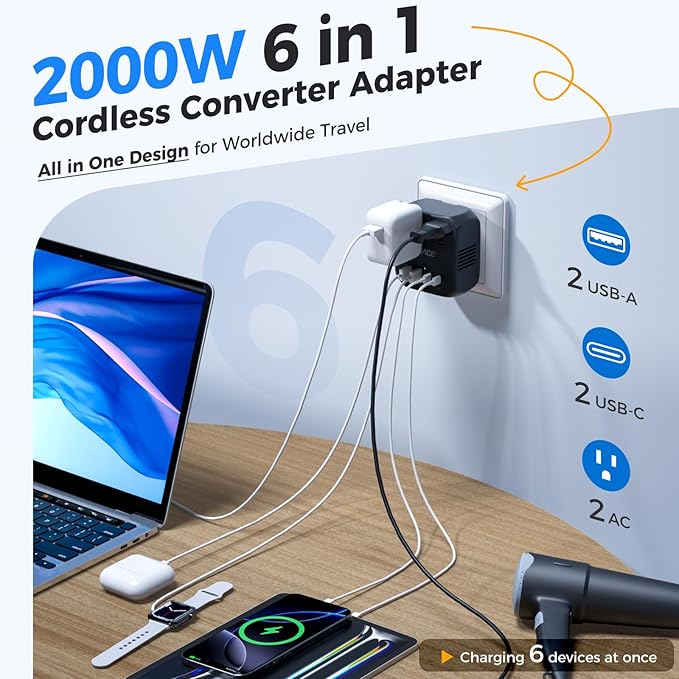 DOACE 220V to 110V Voltage Converter US to Europe - 2000W Converter - Image 4