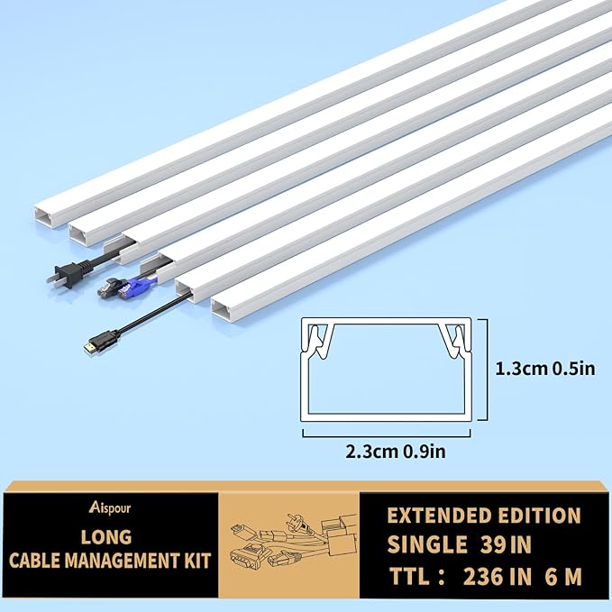 Extra-Long Paintable Cord Cover Hider - Image 3